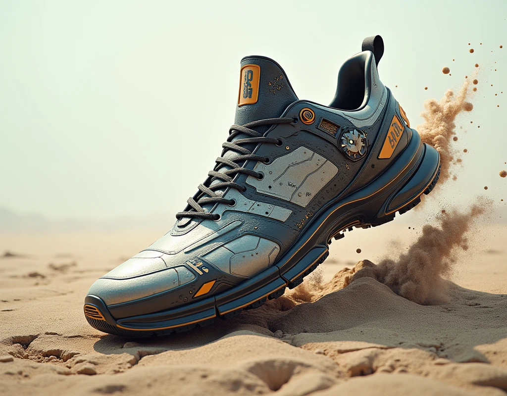 We need a single image of the shoe completely rebuilt and coming out of
