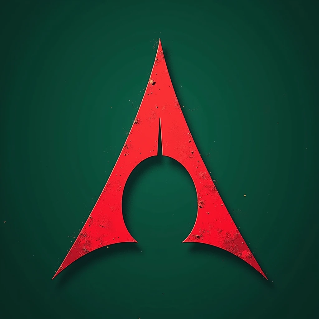 An ArchLinux + Starwars logo for a t-shirt print, on a green background