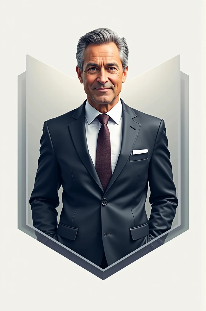 Logo with realistic man in the center, for brand " your official accountant"