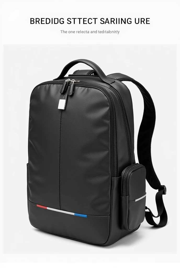 Bag with multiple compartments and built in powerbank inside, the built-in powerbank is located in the corner and has connected charging cables