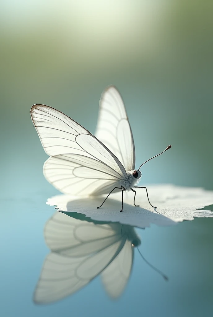 white butterfly landing