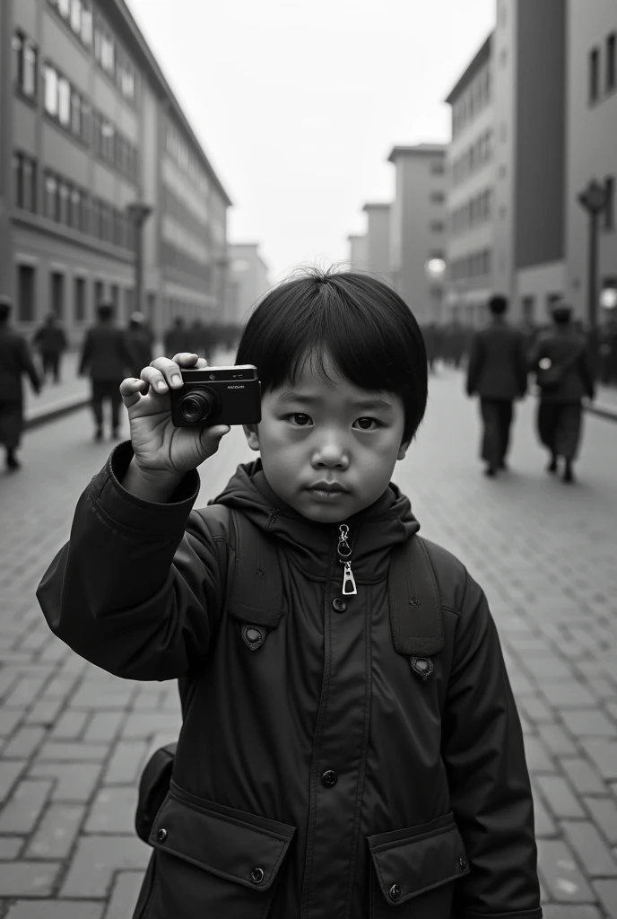 Takes a photo of a child infiltrated in North Korea seeking information