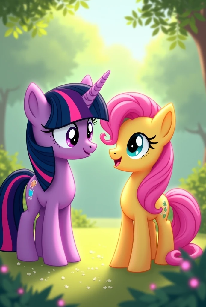 Twilight Sparkle:Hello i'm Twilight Sparkle and Twilight Sparkle:What's Your Name? and Fluttershy:um...i'm Fluttershy and Twilight Sparkle:i'm Sorry What Was That? and Fluttershy:My Name is Fluttershy and Twilight Sparkle:it's Nice to Meet You Fluttershy and Fluttershy:it's Nice to Meet Too.Twilight Sparkle and Twilight Sparkle:You're so Cute Fluttershy and Fluttershy:*Blushies* Thank You Twilight Sparkle!...