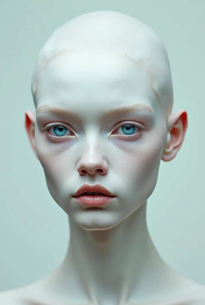 Almost white African man, approximately 1, blue colored eyes 