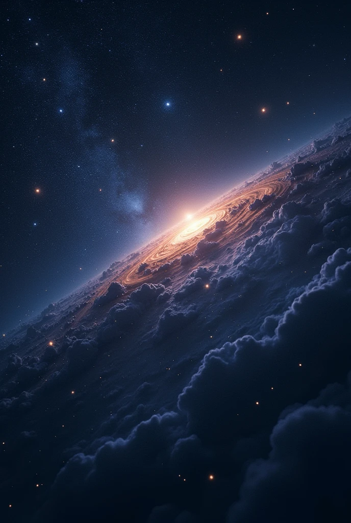 A spectacular view of a starry night, with Proxima Centauri highlighted. Use an animation that shows the distance to the star to illustrate the concept of light years.