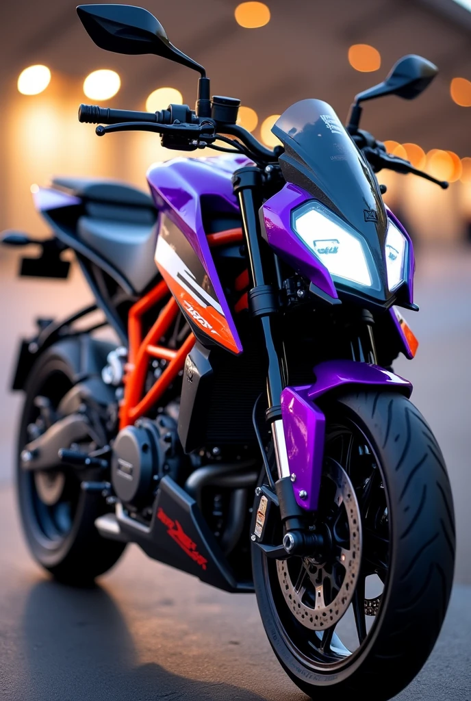 moto KTM 1390 R, purple with black, Horizontal
