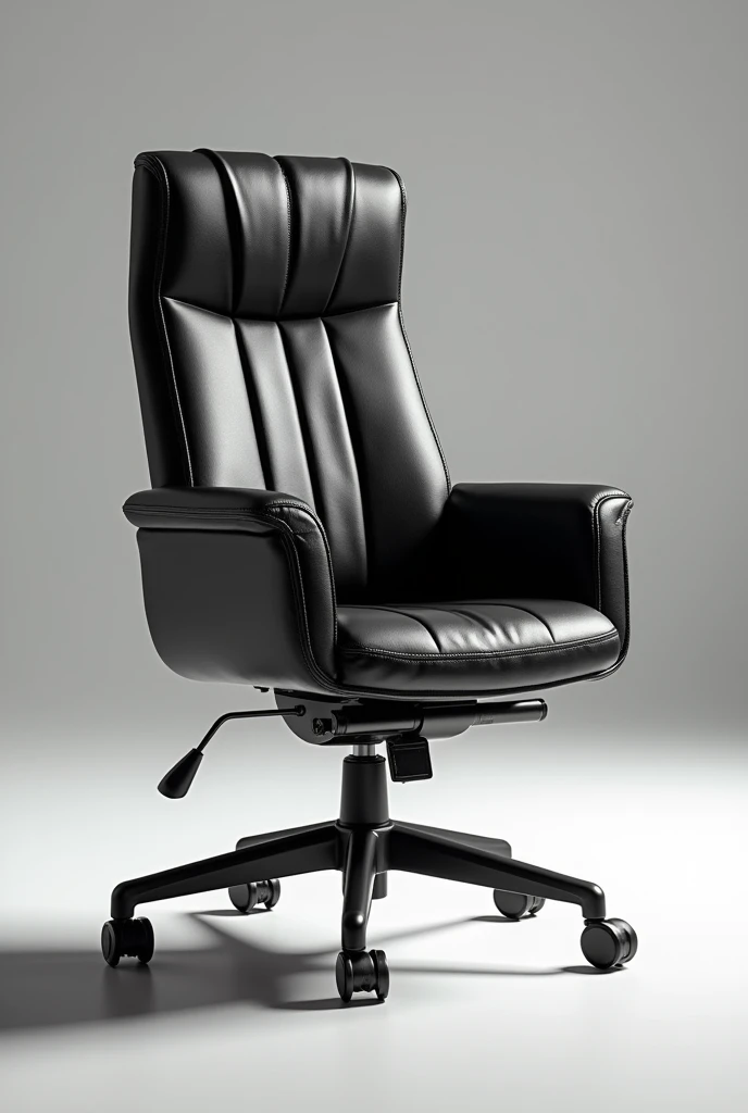 a highly detailed 3D render of an ergonomic executive office chair, black nerviano/p design, high adjustable backrest, padded armrests, five casters with gas lift, photorealistic, intricate details, luxury, elegant, premium quality, studio lighting, sharp focus
