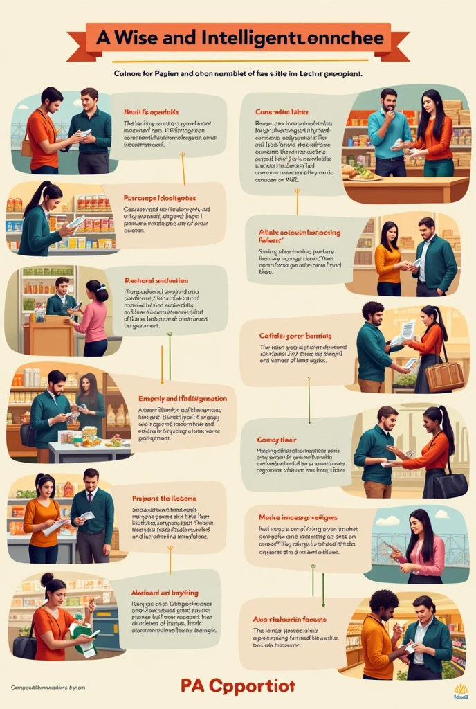 Create a poster that shows or entitled as "a wise and intelligent consumer".  this poster will contain groups of pictures (each shows different characteristics of consumer) (ex. A picture that shows a consumer reading the nutritional facts, a picture that shows a consumer considering the prices and sales, and etc.)