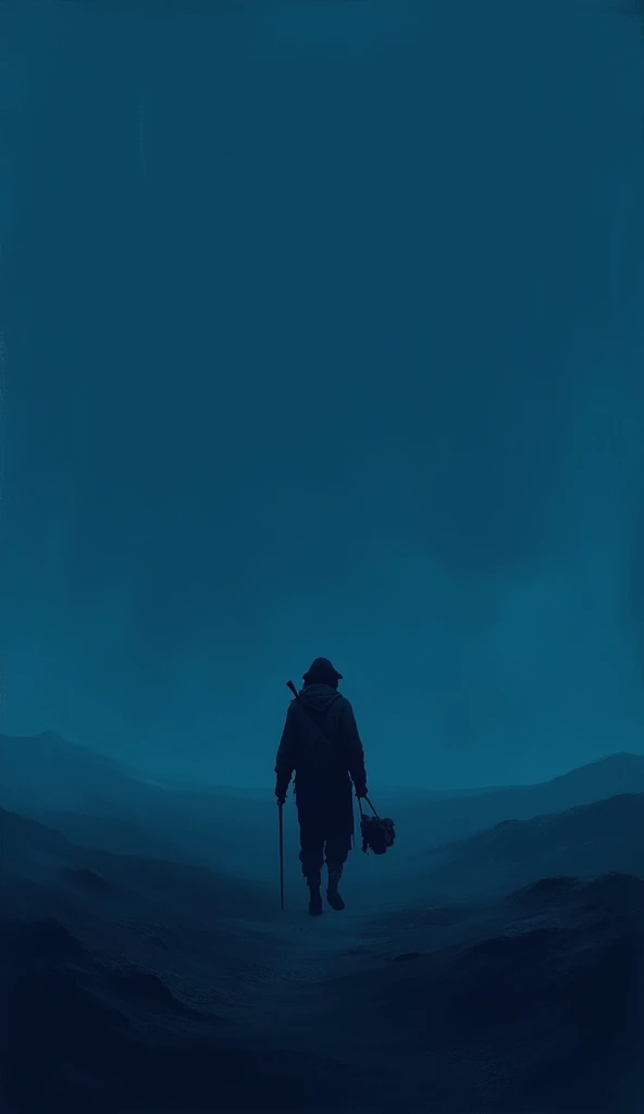 minimalist dark blue background, details, nomadic