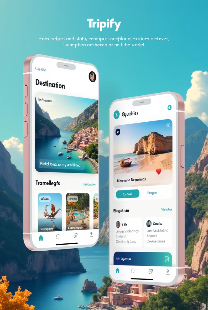 Home screen of a travel app called Tripify