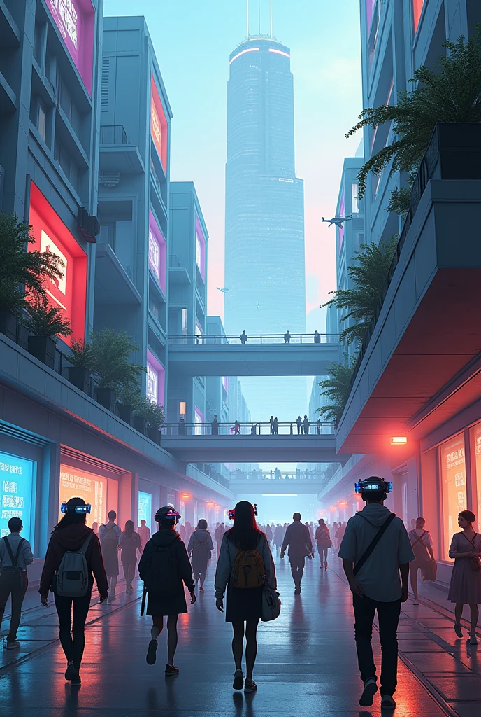 Cyberpunk school, campus