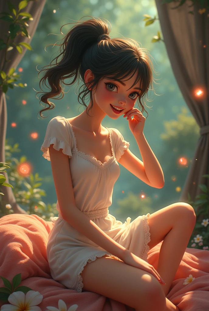 A girl farts and she is a futa