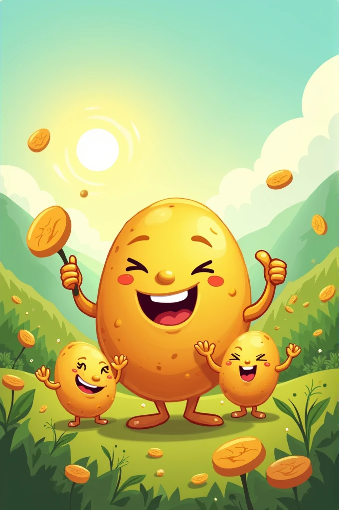 Animated Healthy Potato Snacks Logo