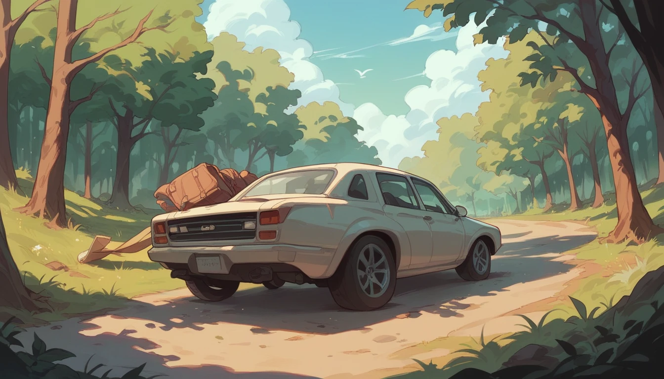 They parked their cars at the entrance of the forest, shouldered their backpacks, and set off on the trail.