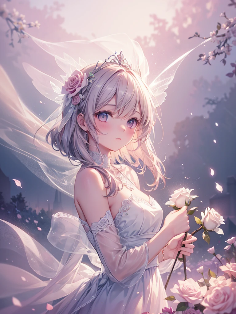 a beautiful detailed rose in pastel colors, intricate petals, soft focus, ethereal lighting, trending on artstation, digital painting, highly detailed, 8k, delicate, natural, elegant, serene, dreamlike, romantic, atmospheric, cinematic
