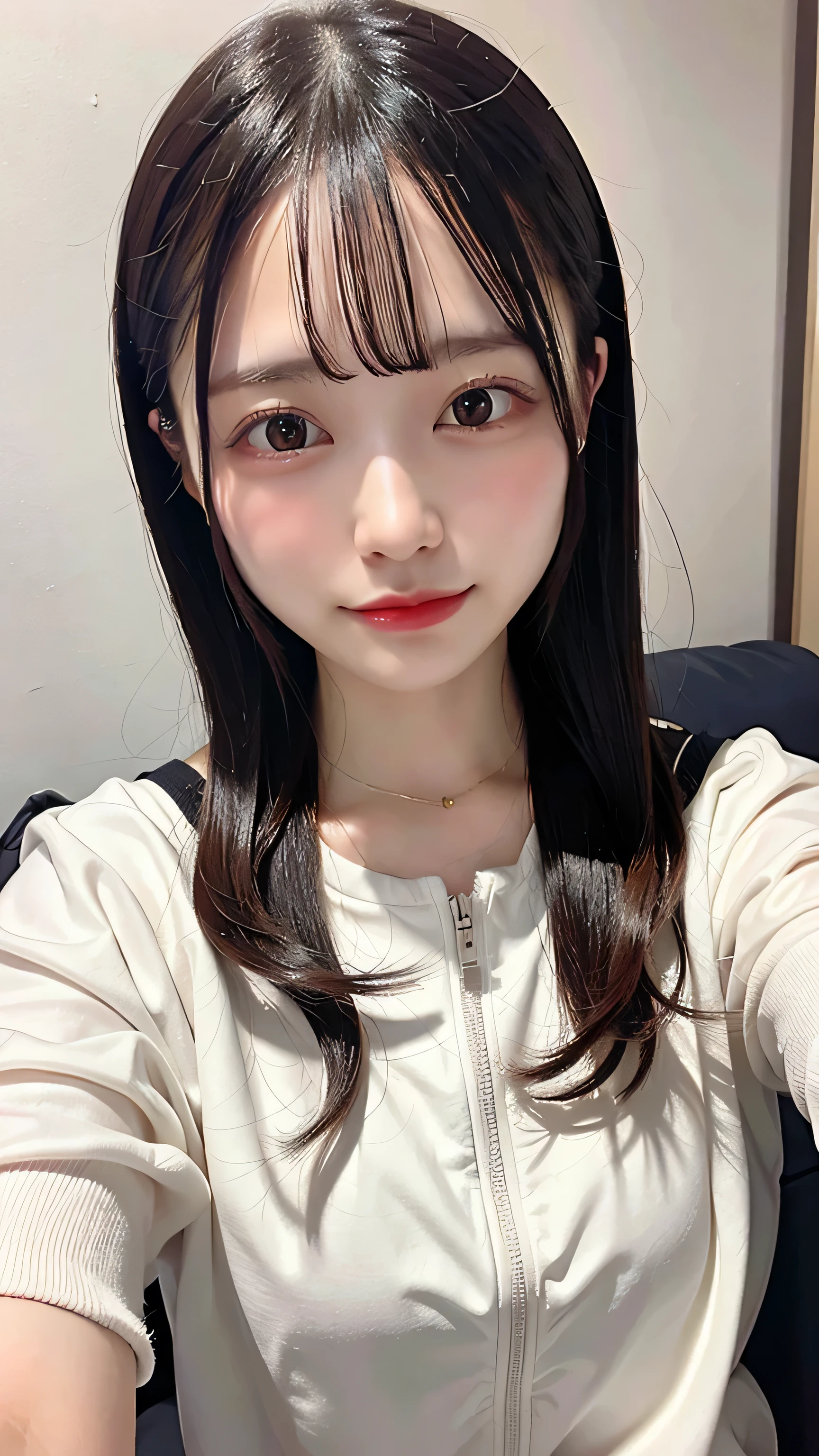 No makeup、Selfie、Forehead out
