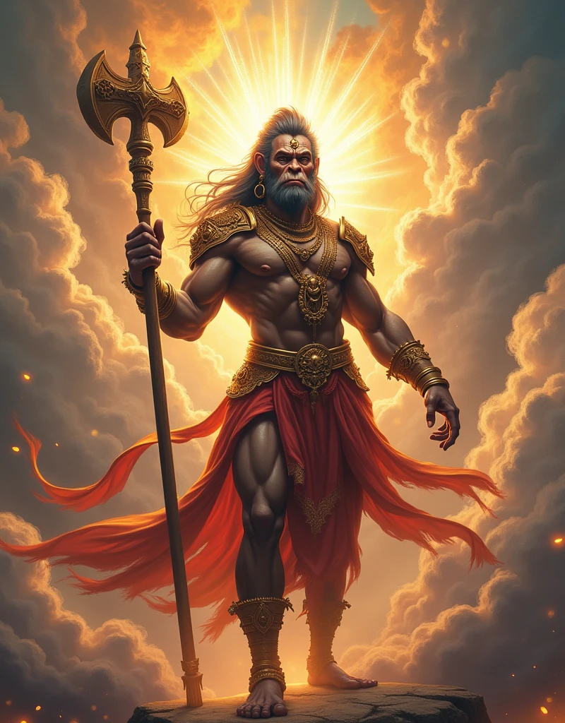 Lord Hanuman in hand Gada