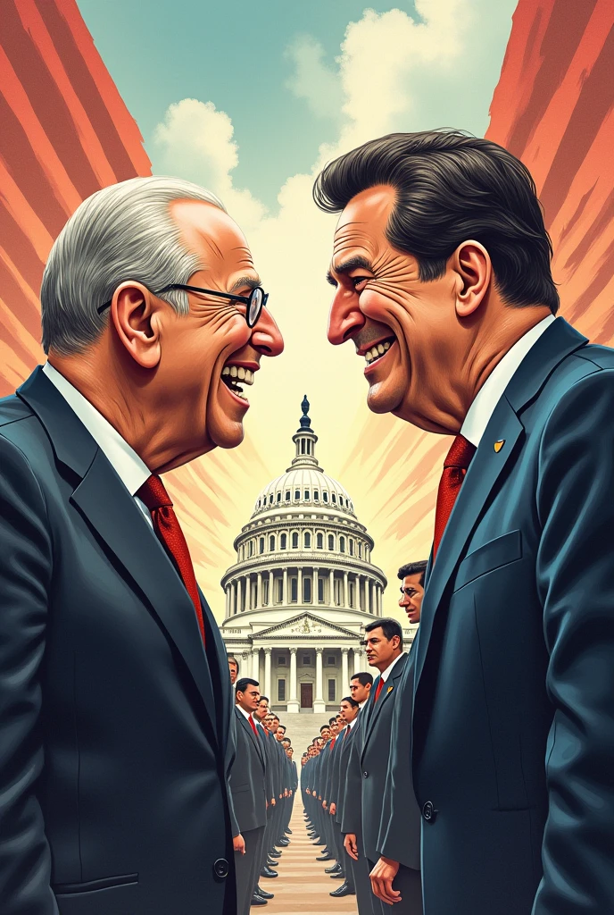Political Cartoon of the Week
[A cartoon illustrating the tension between centralists and federalists, showing leaders from both sides in a humorous or critical situation.]