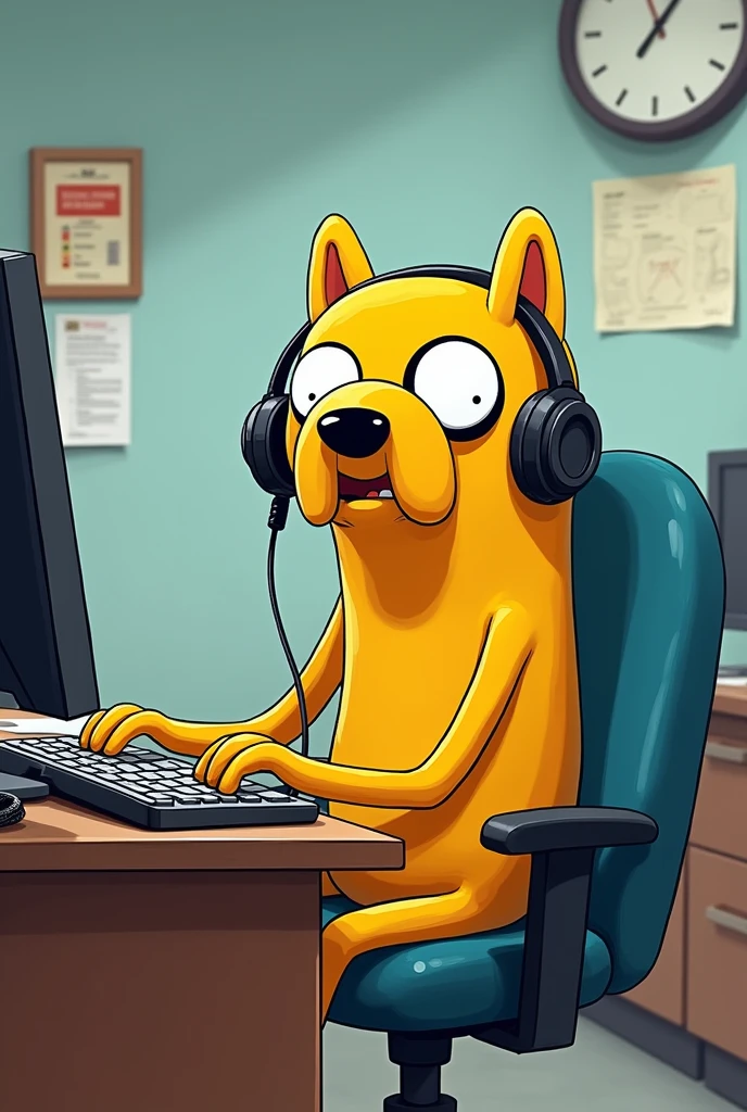 create jake from adventure time working in telemarketing