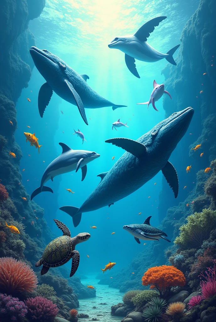 different images of aquatic animals

