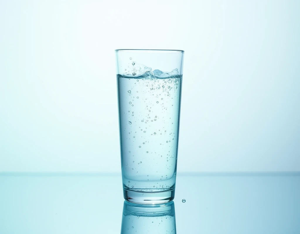We need an image of a glass filled with fresh water