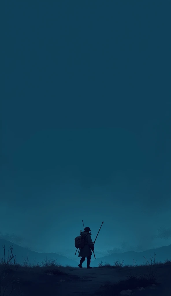minimalist dark blue background, details, nomadic 