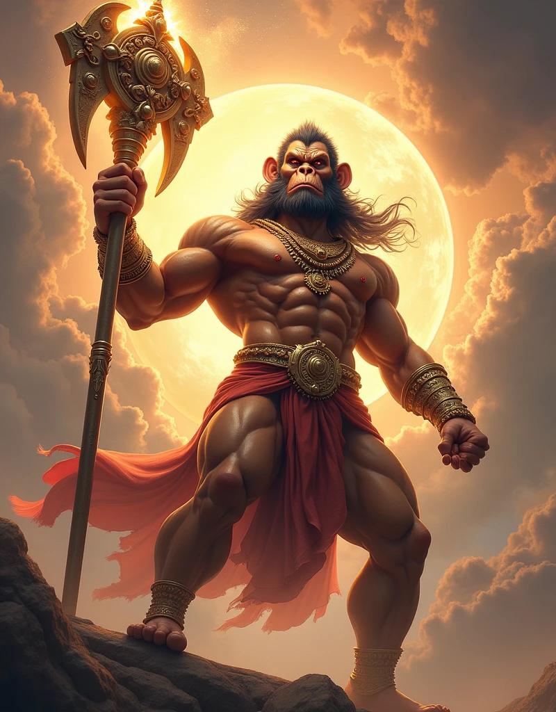 Lord Hanuman in hand Gada