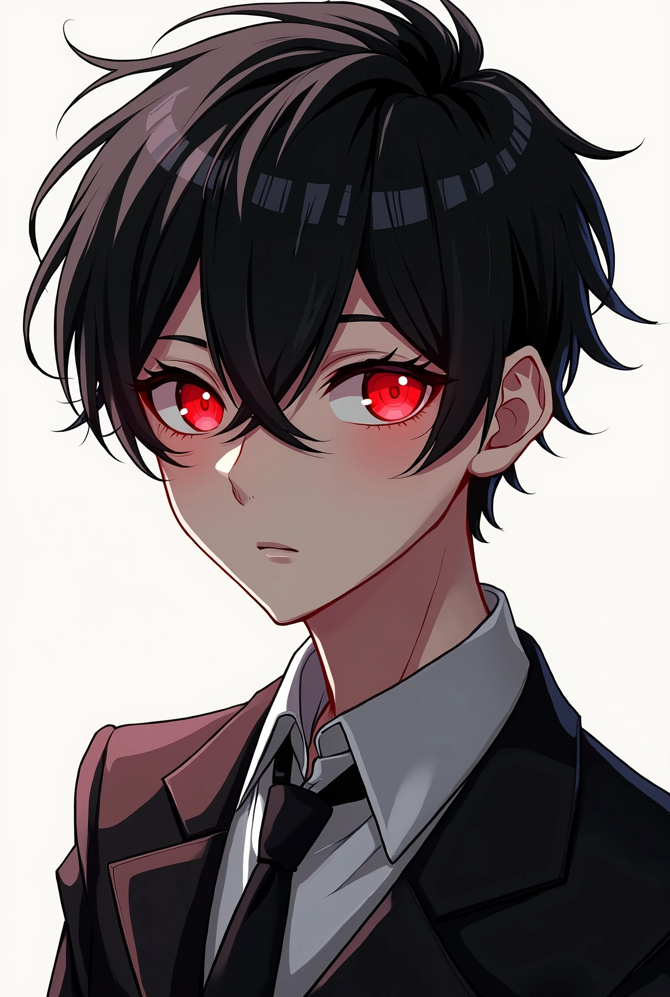 anime boy icon with red eyes