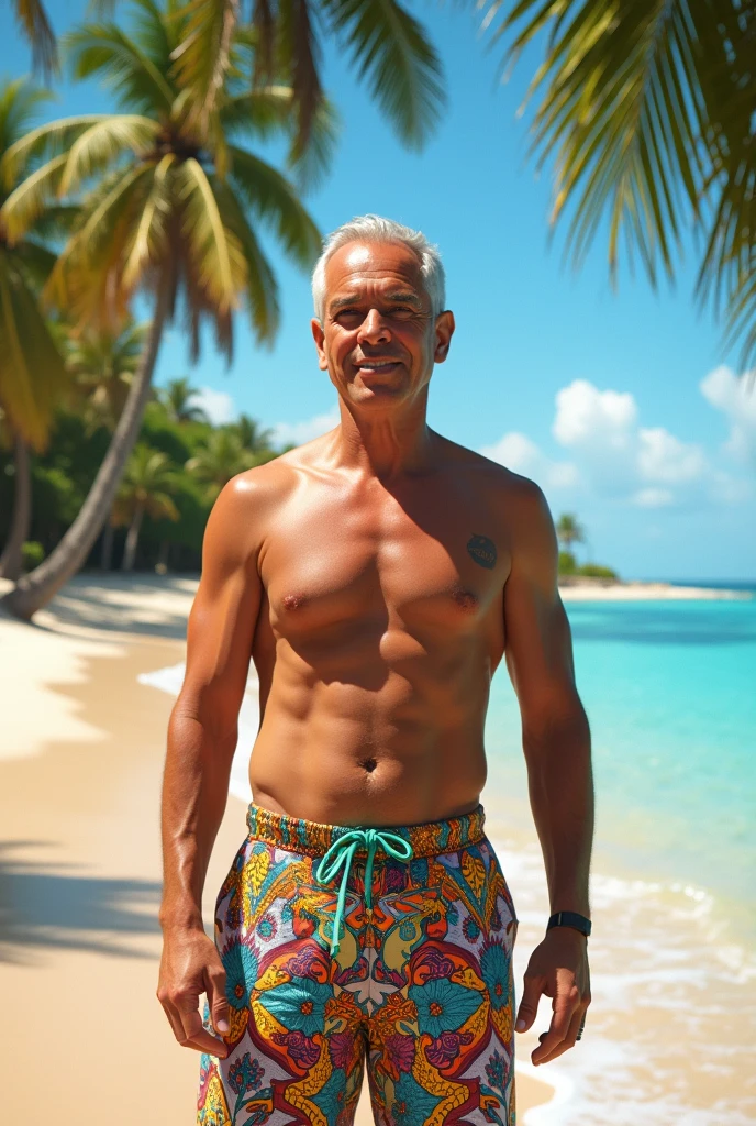 Andres Manuel Lopez Obrador current president in a bathing suit