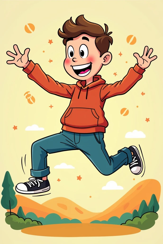 Cartoon jumping Image