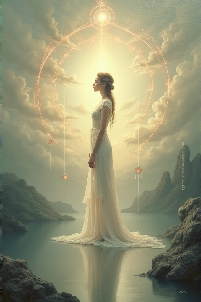 Antique painting of the rebirth of a woman
