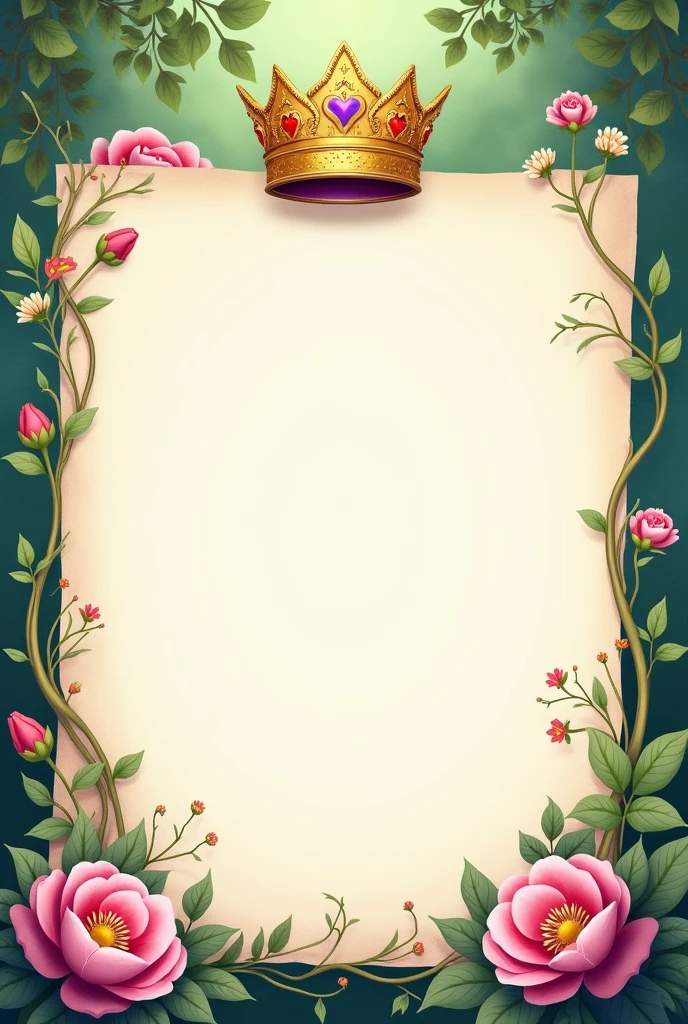 Create a letter with space to write and that everything around is decorated with a Rapunzel theme, like her crown or the flower.
 
