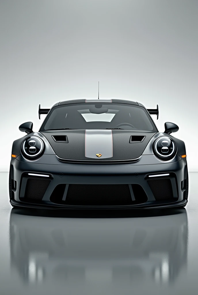 Porsche Gt 3 in black from the front