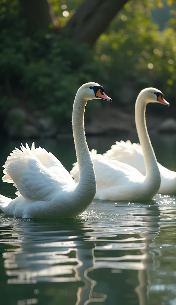 swans that show natural ballets