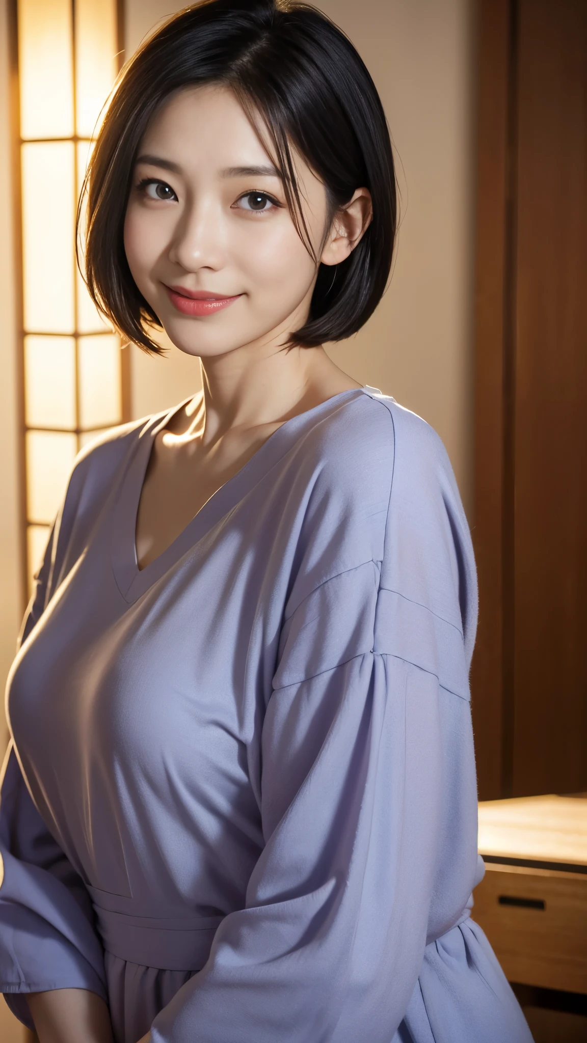 Portrait, 8k, high quality, realistic photo image, 44 yrs-. Age, Japanese woman, neat wife, housewife, natural and realistic eyes, Japanese standing, beautiful black hair, short hair, light makeup, accurate rendering, beautiful lighting, golden ratio composition, laughter, 4, Japanese woman, neat wife, housewife, natural and realistic eyes. Hair, light makeup, octane rendering, beautiful lighting, golden ratio composition, laughter, normal, casual clothing, natural background, background blur, high quality, pure Japanese style, beautiful wife, upper body, light makeup, no makeup. Makeup, neat, plain, red, purple, blue, plain, plain clothes, smiling, black eyes, background blurring.

Translated with DeepL.com (free version)