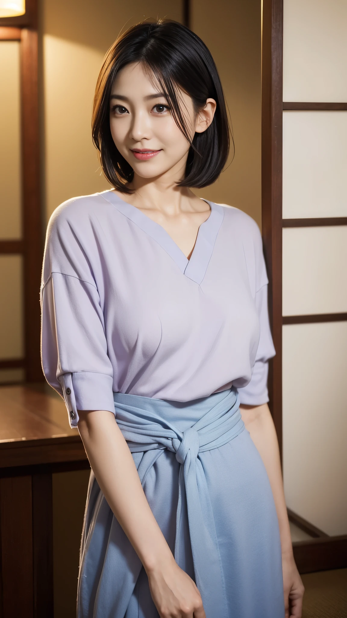 Portrait, 8k, high quality, realistic photo image, 44 yrs-. Age, Japanese woman, neat wife, housewife, natural and realistic eyes, Japanese standing, beautiful black hair, short hair, light makeup, accurate rendering, beautiful lighting, golden ratio composition, laughter, 4, Japanese woman, neat wife, housewife, natural and realistic eyes. Hair, light makeup, octane rendering, beautiful lighting, golden ratio composition, laughter, normal, casual clothing, natural background, background blur, high quality, pure Japanese style, beautiful wife, upper body, light makeup, no makeup. Makeup, neat, plain, red, purple, blue, plain, plain clothes, smiling, black eyes, background blurring.
Translated with DeepL.com (free version)