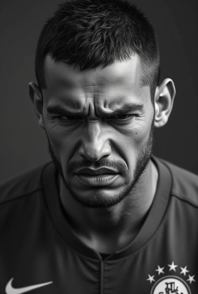 Manual of 20, black color low haircut, He's Brazilian and he's pissed because he lost to Corinthians