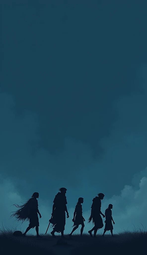 minimalist dark blue background, details, nomadic, variation 