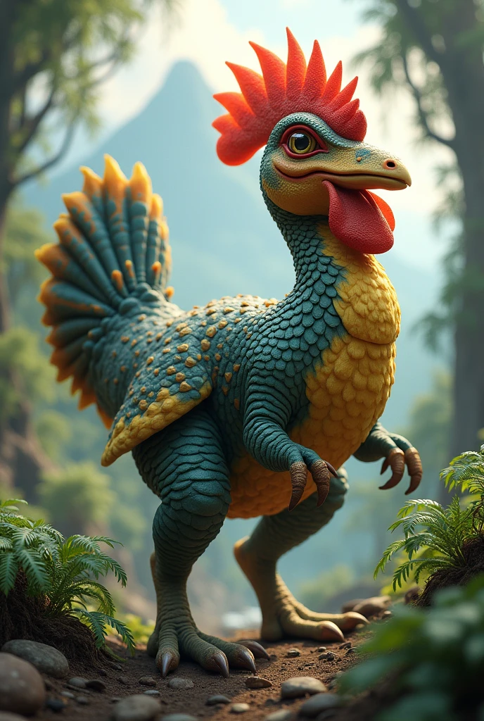 Create a dinosaur homopatogallina