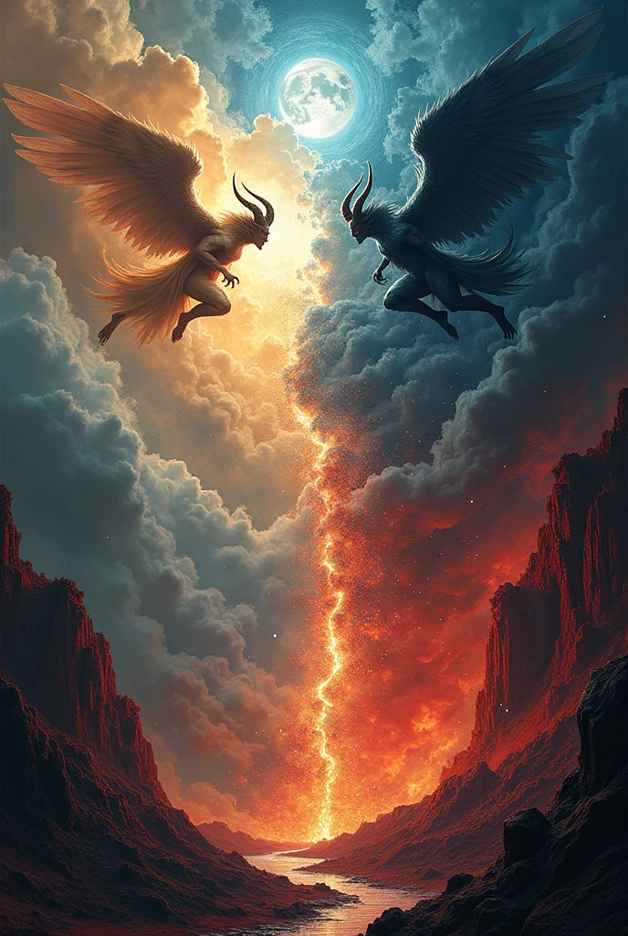 Hell or heaven graphic design