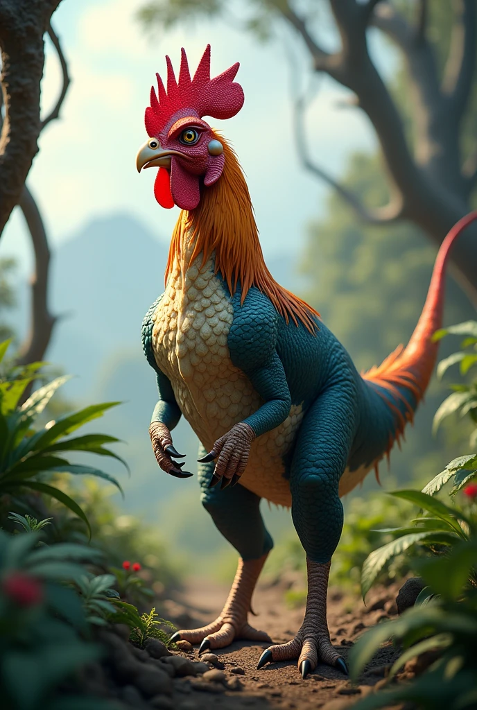 Create a dinosaur homopatogallina