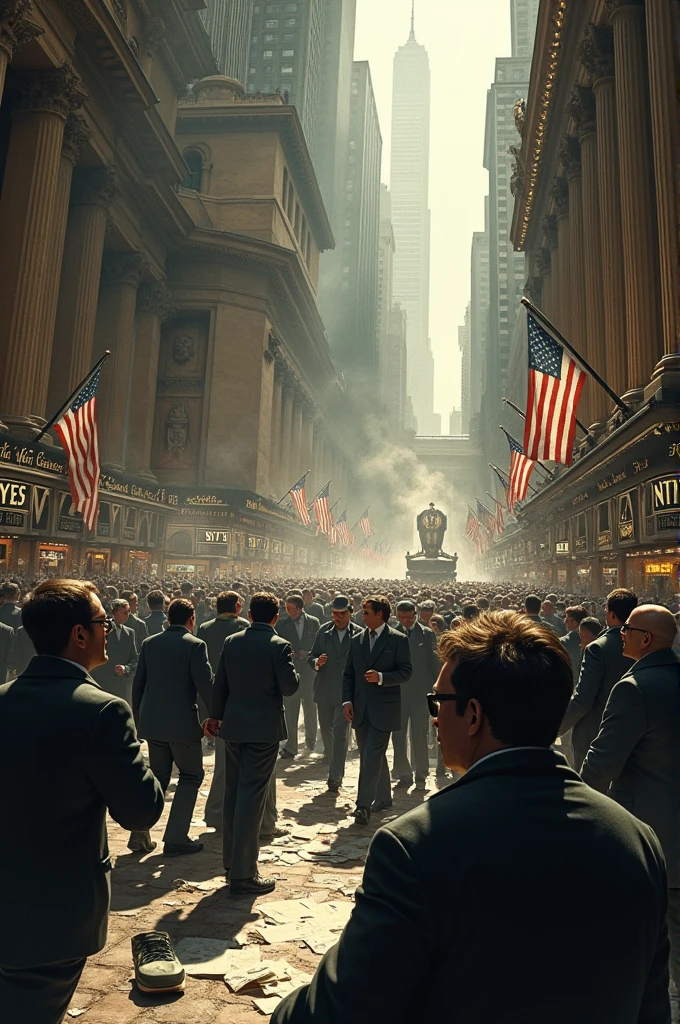 The fall of the New York Stock Exchange that heralds the crash of 29