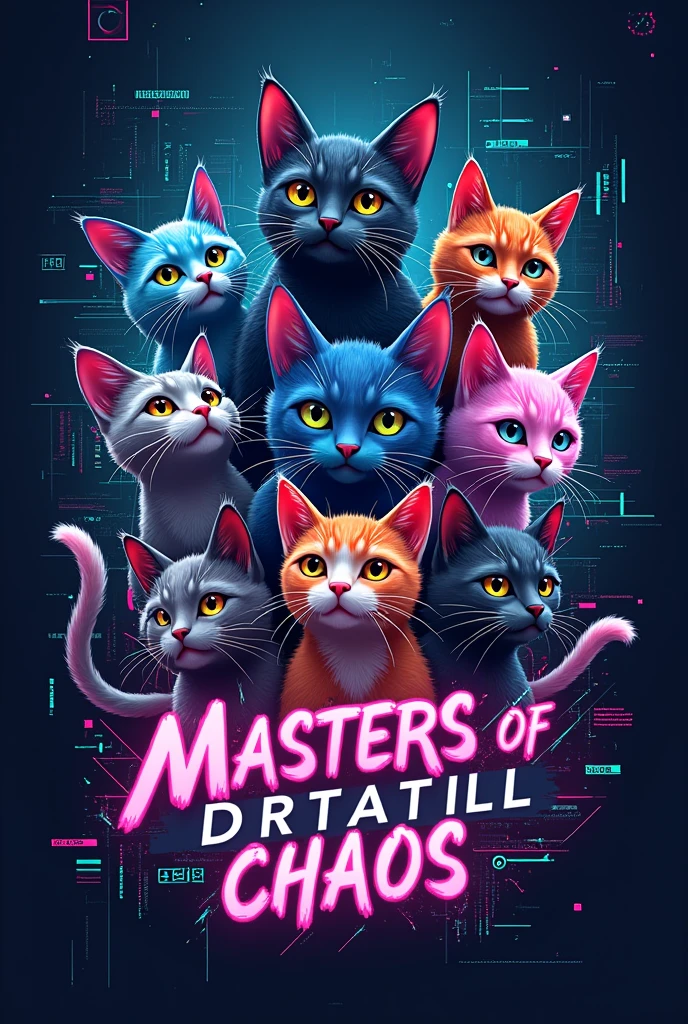 Catastrophe logo and slogan is masters of digital chaos I want about 6 see how but with. Various cats