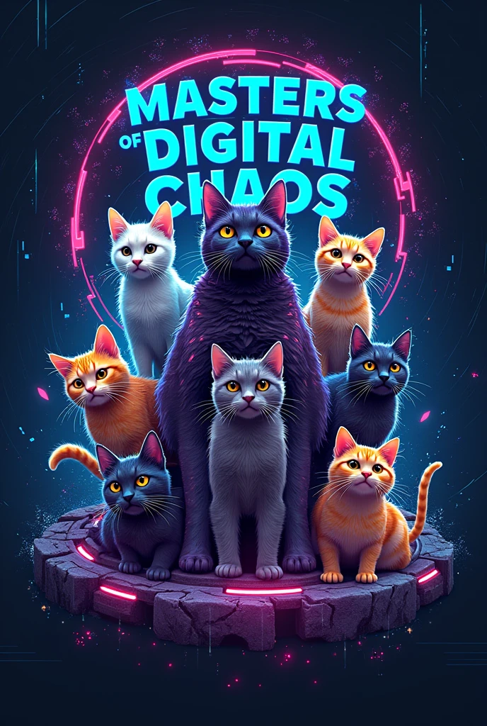 Catastrophe logo and slogan is masters of digital chaos I want about 6 see how but with. Various cats