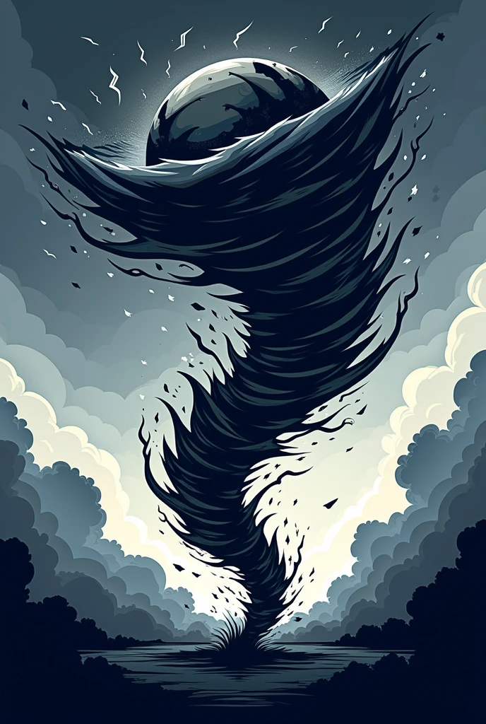 an angry looking tornado for a volleyball team logo 