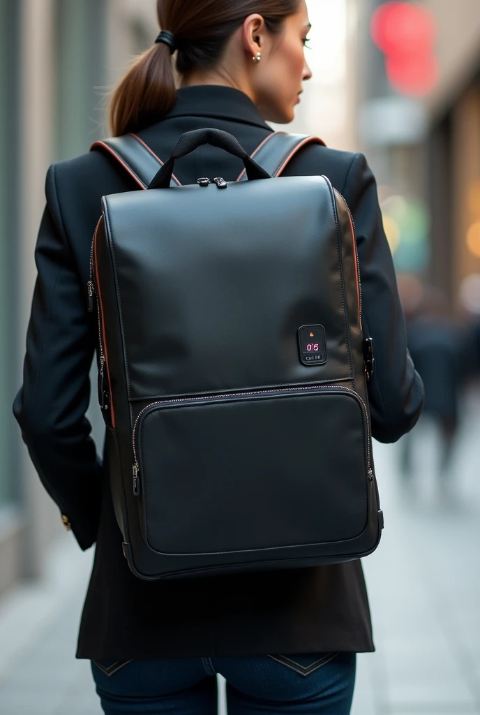 smart bag with built-in powerbank in the side