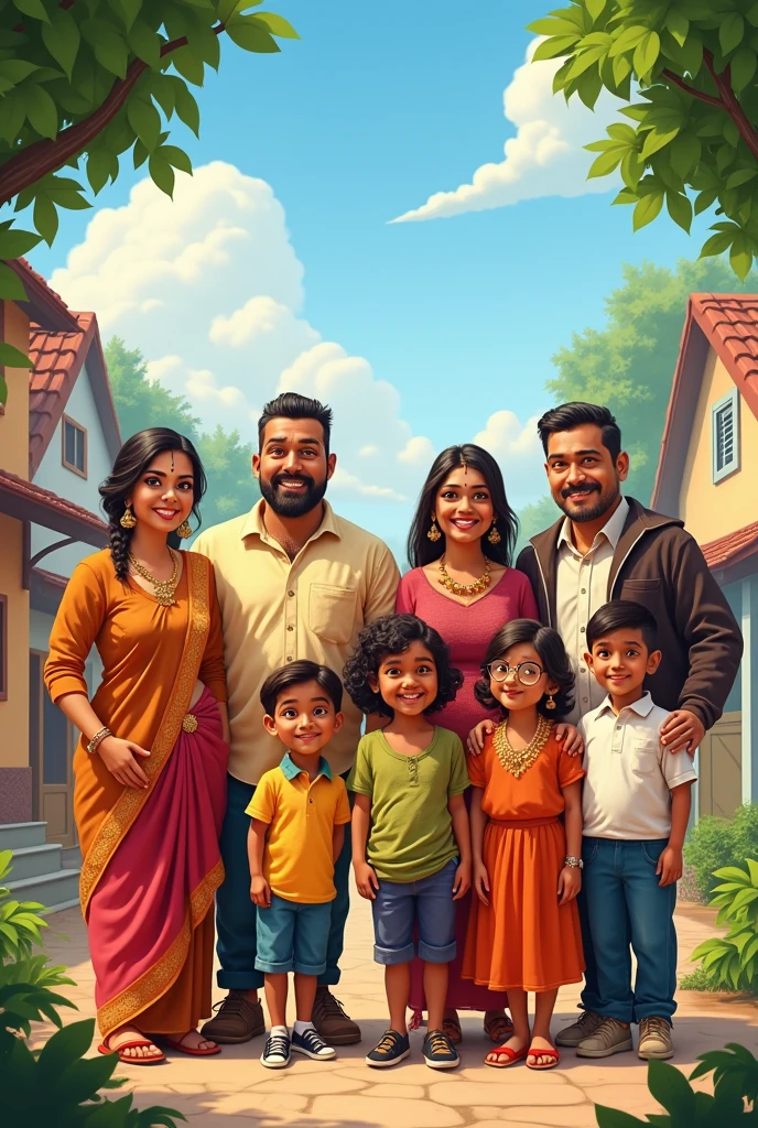In family uncle aunties and cousins kidding meeting pictures in title = Ballenahalli gang in stylish title logo