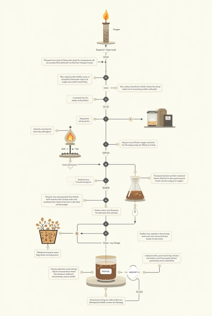 a flow chart showing the steps of the scientific method on the experiment where water rises due to lack of oxygen with a candle 