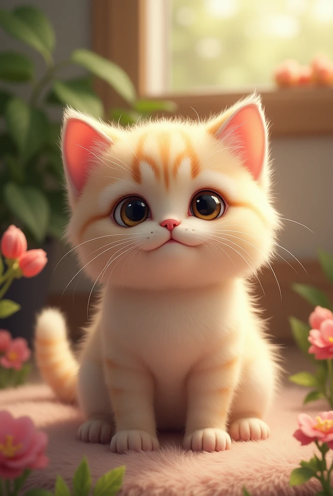 cute cat。Realistic photos