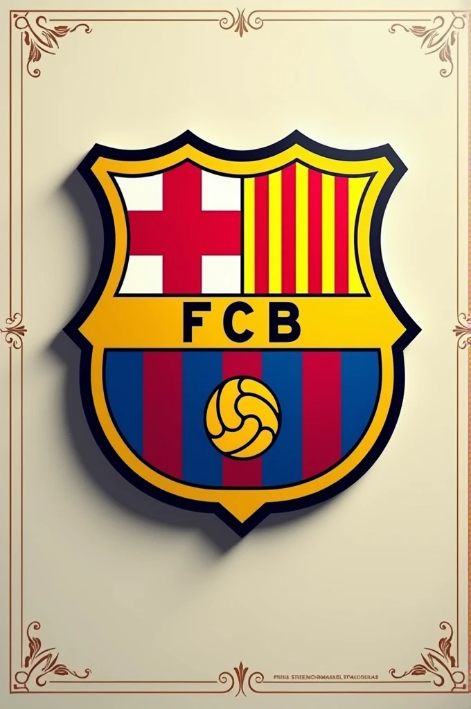 Bolivar Club shield from Bolivia with the shield of Barcelona from Spain